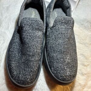 Allbirds Wool Loungers Slip On Shoe Men's Size 10 Grey/Black Merino Wool Sneaker